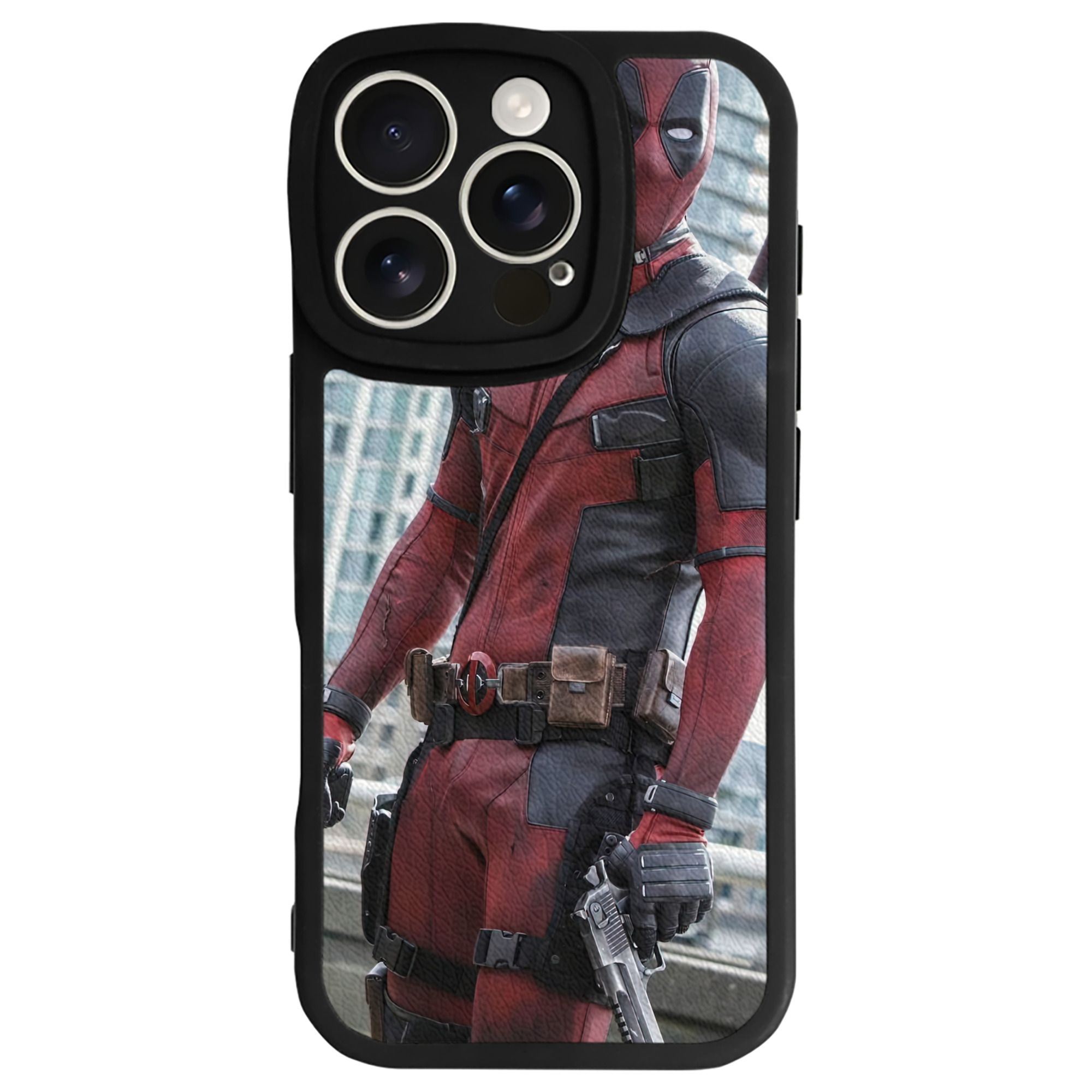 （画像用） Deadpool デッドプール 【iPhone 16シリーズ対応】シリコンスマホケース（レザー調） 材質：シリコン